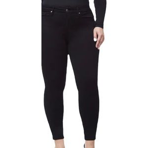 H&M PLUS SIZE SUPER SLIM PANTS STRETCH TWILL FABRIC SKINNY LEGS ZIP FRONT BLACK